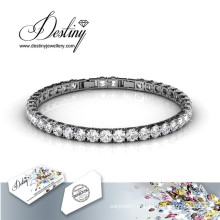 Destino joias cristal de Swarovski Crystal tênis pulseira brilhante